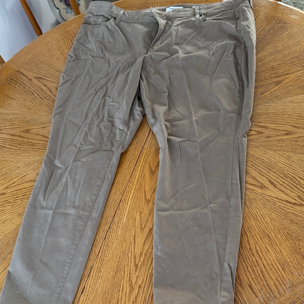 Kohl’s Sonoma Women’s Plus size Khaki Tan Chinos skinny jeans pants size 20W
